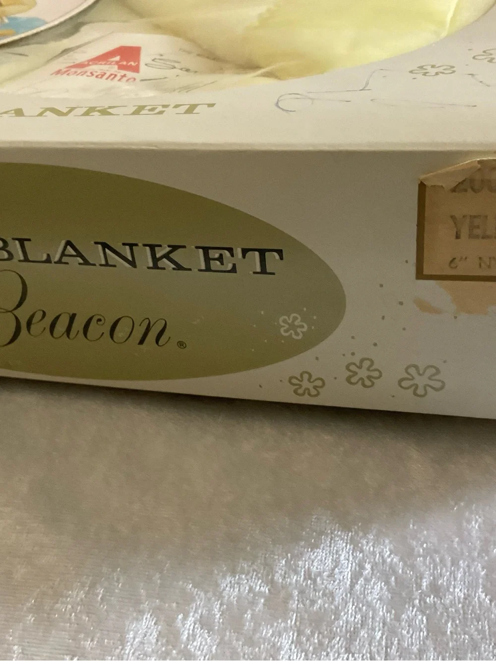 Beacon Pale Yellow Baby Blanket - Soft Acrylic Throw Vintage